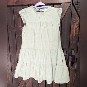 LUSH size M, tiered green dress